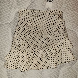 ZARA ruffle & polka dot skirt
